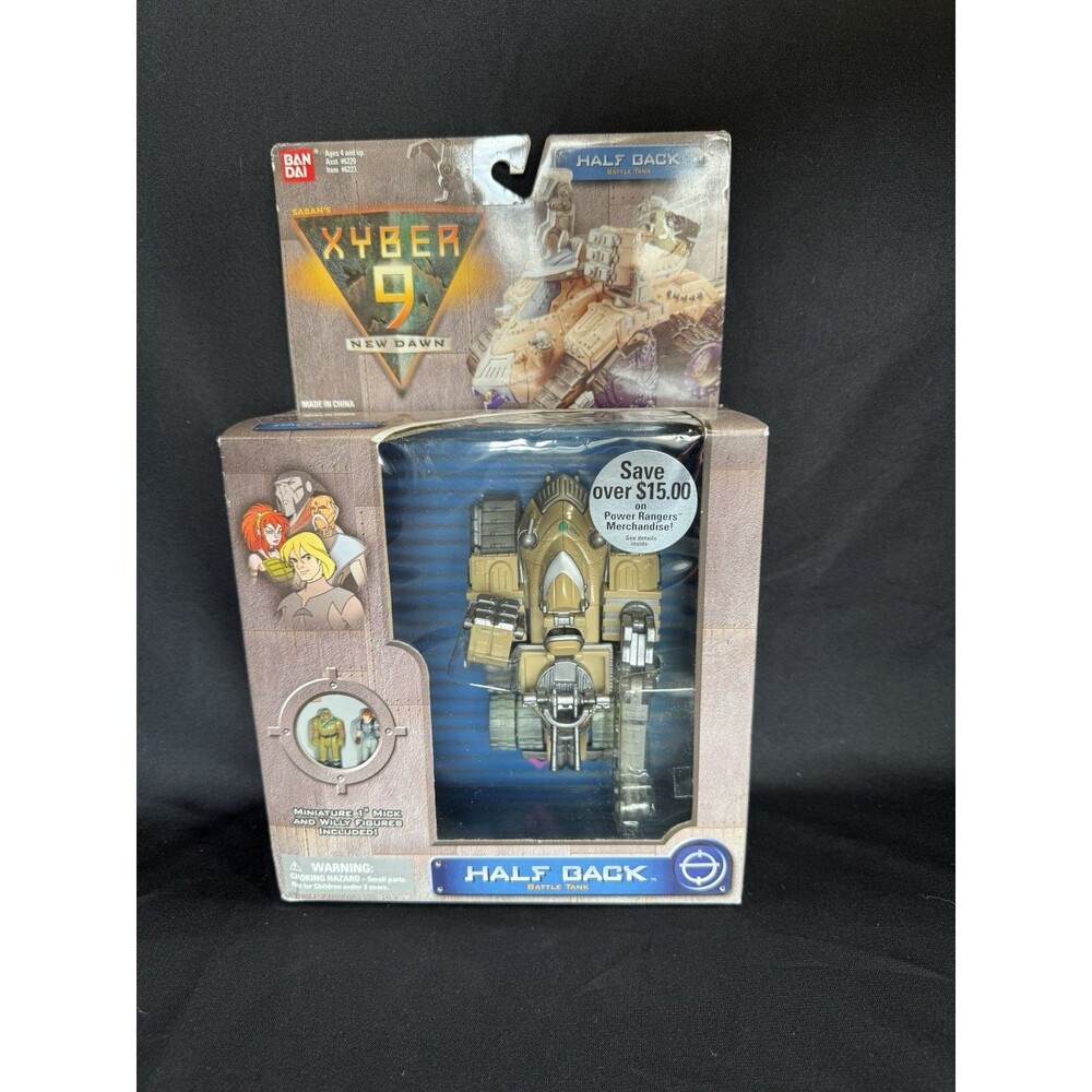NIB Half Back Battle Tank Saban's Xyber 9 New Dawn Bandai 1999 Miniature Figure